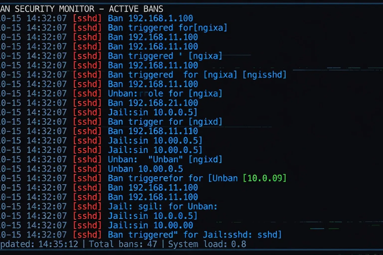 Padlock icon overlaid on a terminal window showing automatic security update commands