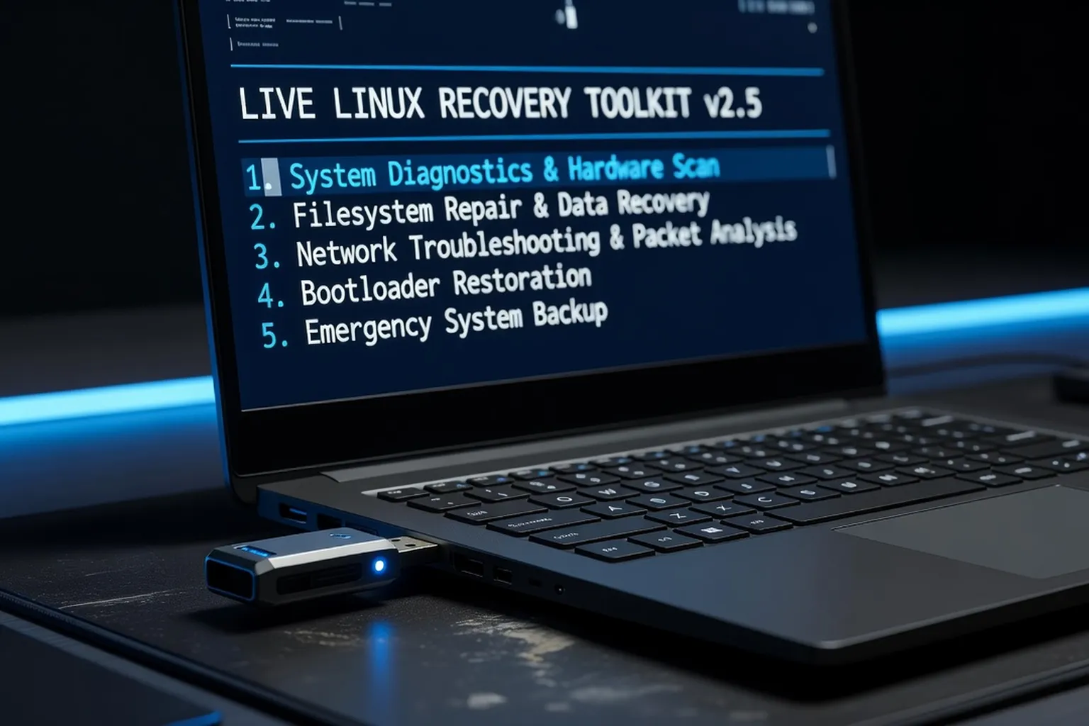 Laptop screen showing a black screen boot failure being diagnosed with the nomodeset boot parameter