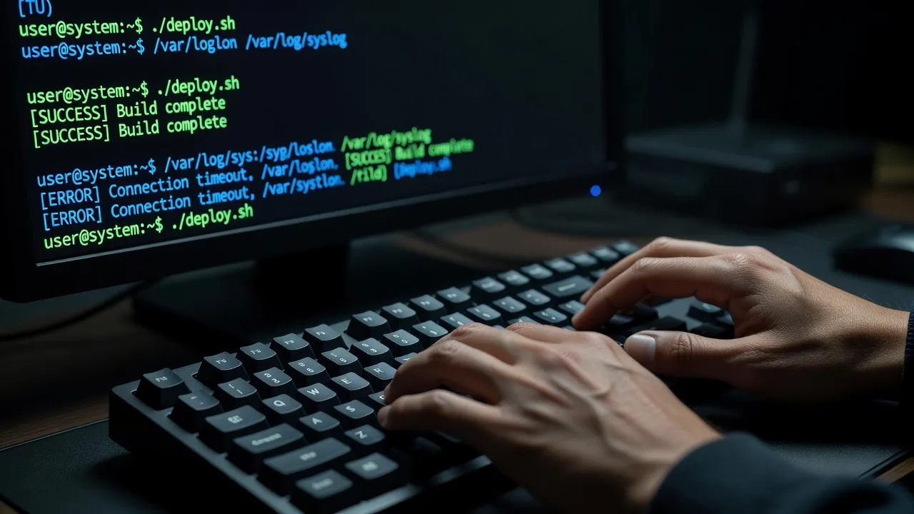 Linux terminal showing command prompt and basic commands