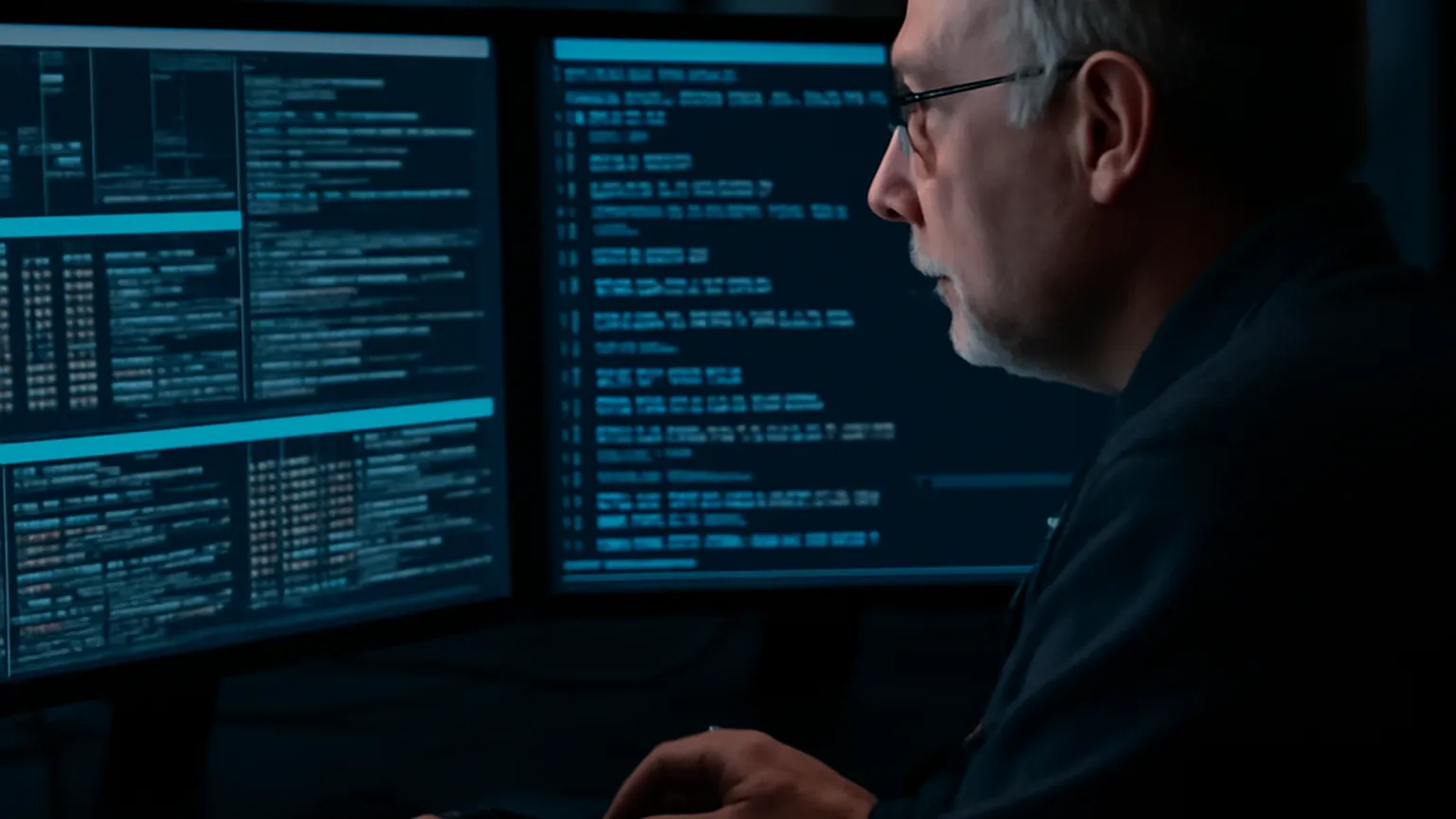 Terminal window with a long list of Linux commands and log output on a dark background
